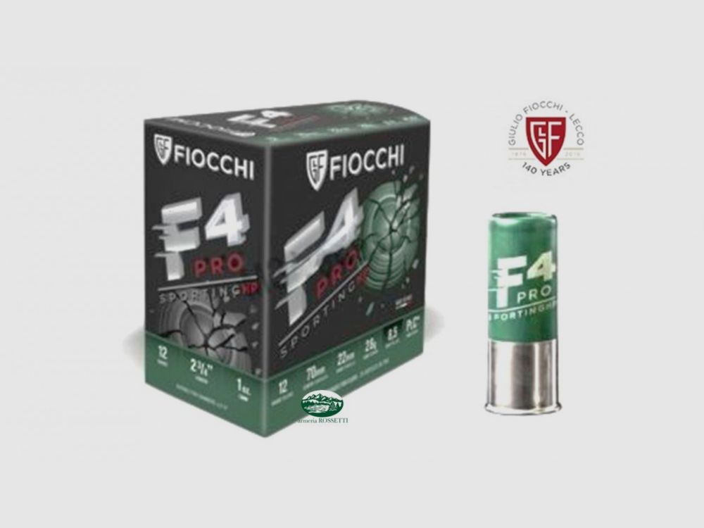 FIOCCHI Patronen F4 PRO SPORTING HP Kal.12 gr.28 pb.8,5