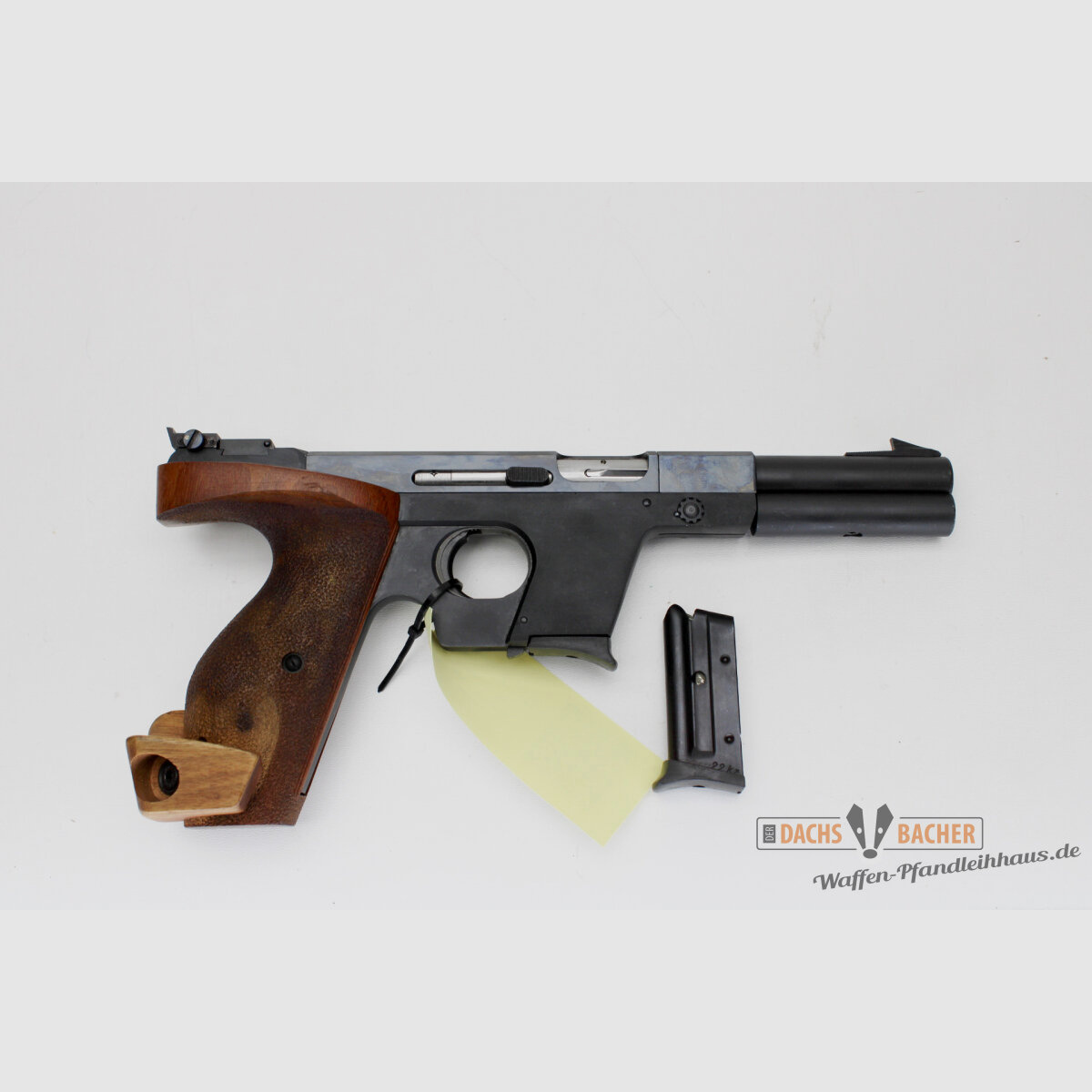 Pistole Walther OSP Kal. .22kurz Griff 80-90mm 2tes Magazin