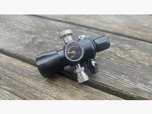 Zawór spustowy stacji napełniania zbiornika powietrza z przyłączem M18x1,5 do butli HPA do 400 Bar M18x1,5