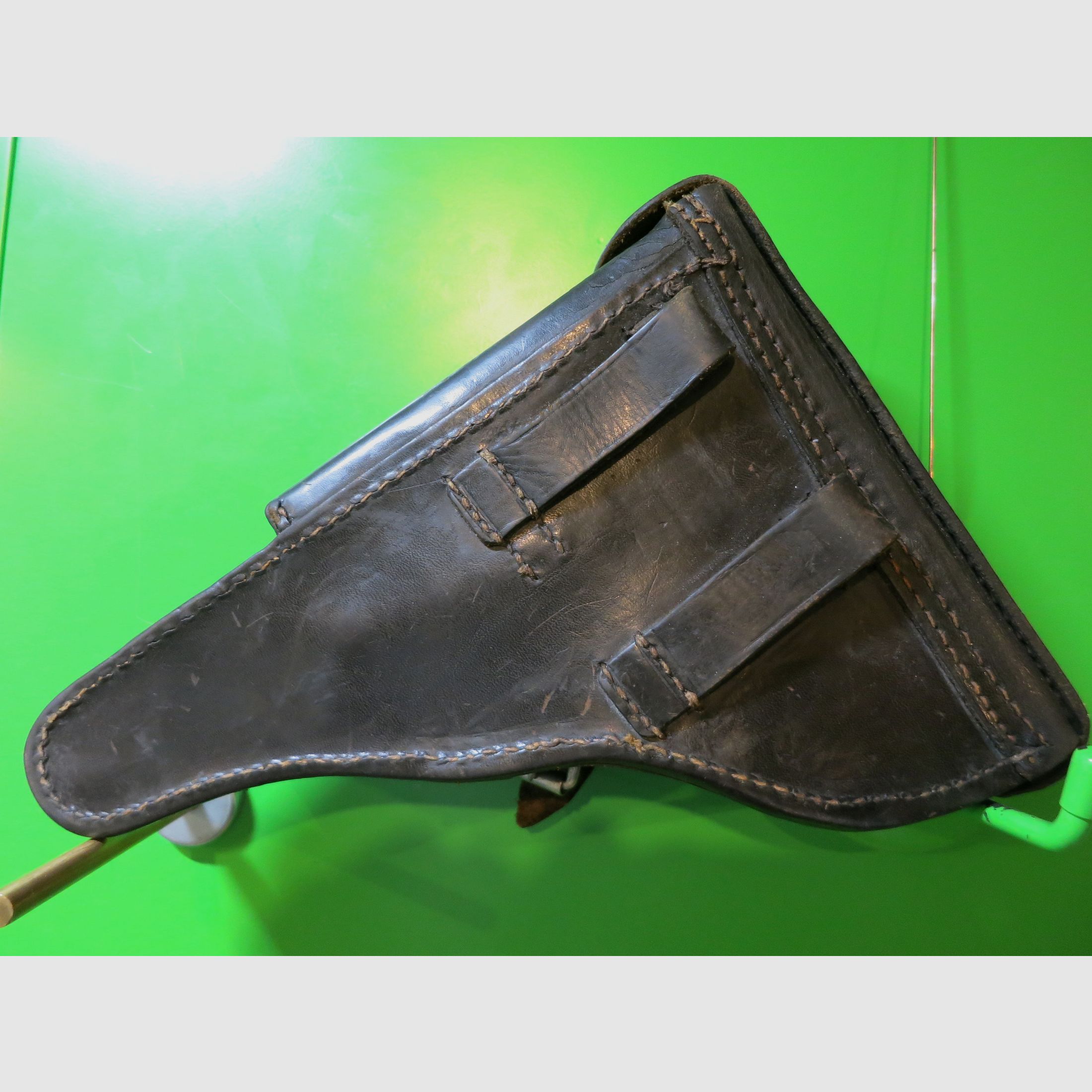 Gürtelholster Pistole Mauser/DWM/Erfurt P08 original,  Leder, Wehrmacht