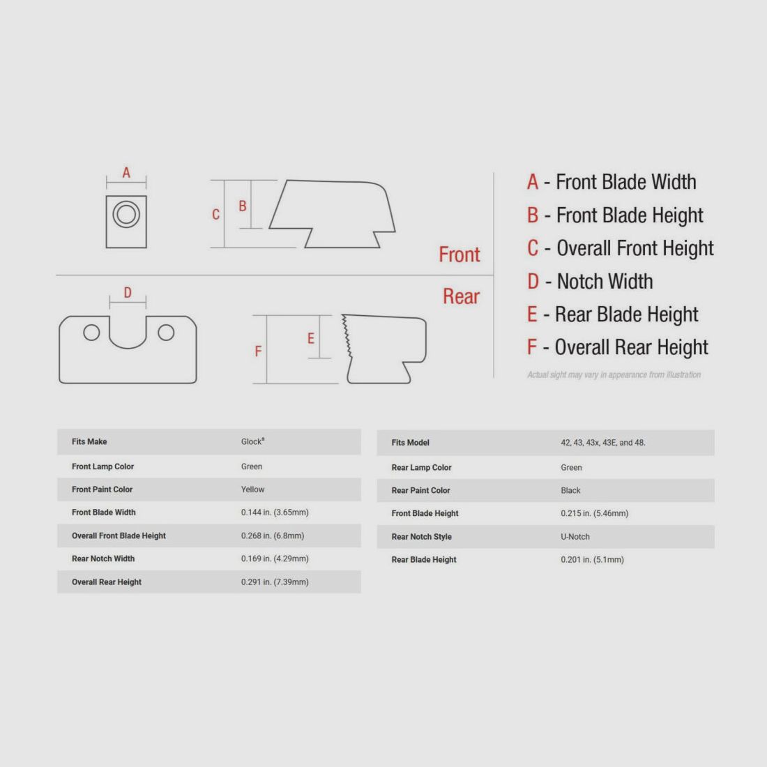 Trijicon Sight Set HD Yellow G42/43/48