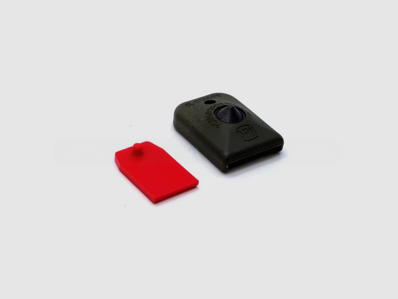 DPM MFPG-GL/1 plaque de fond de chargeur avec brise-vitre pour GLOCK 9 mm/.40S&W/357Sig Polymère Vert, image 1 sur 3