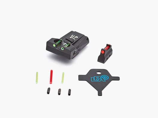 LPA TTF98BE Juego de miras para Beretta 92, 96, 98, M9A1 con fibra óptica