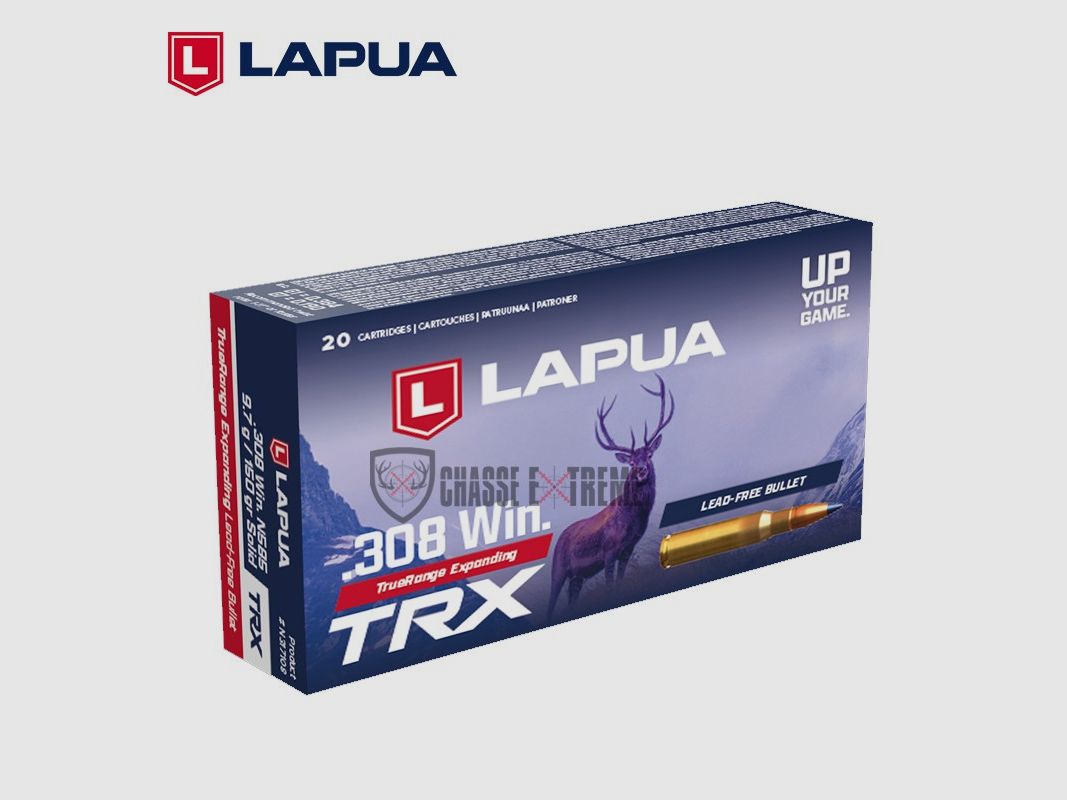 20 Munitions LAPUA TRX 150Gr Cal 308 Win Solid, image 2 sur 2