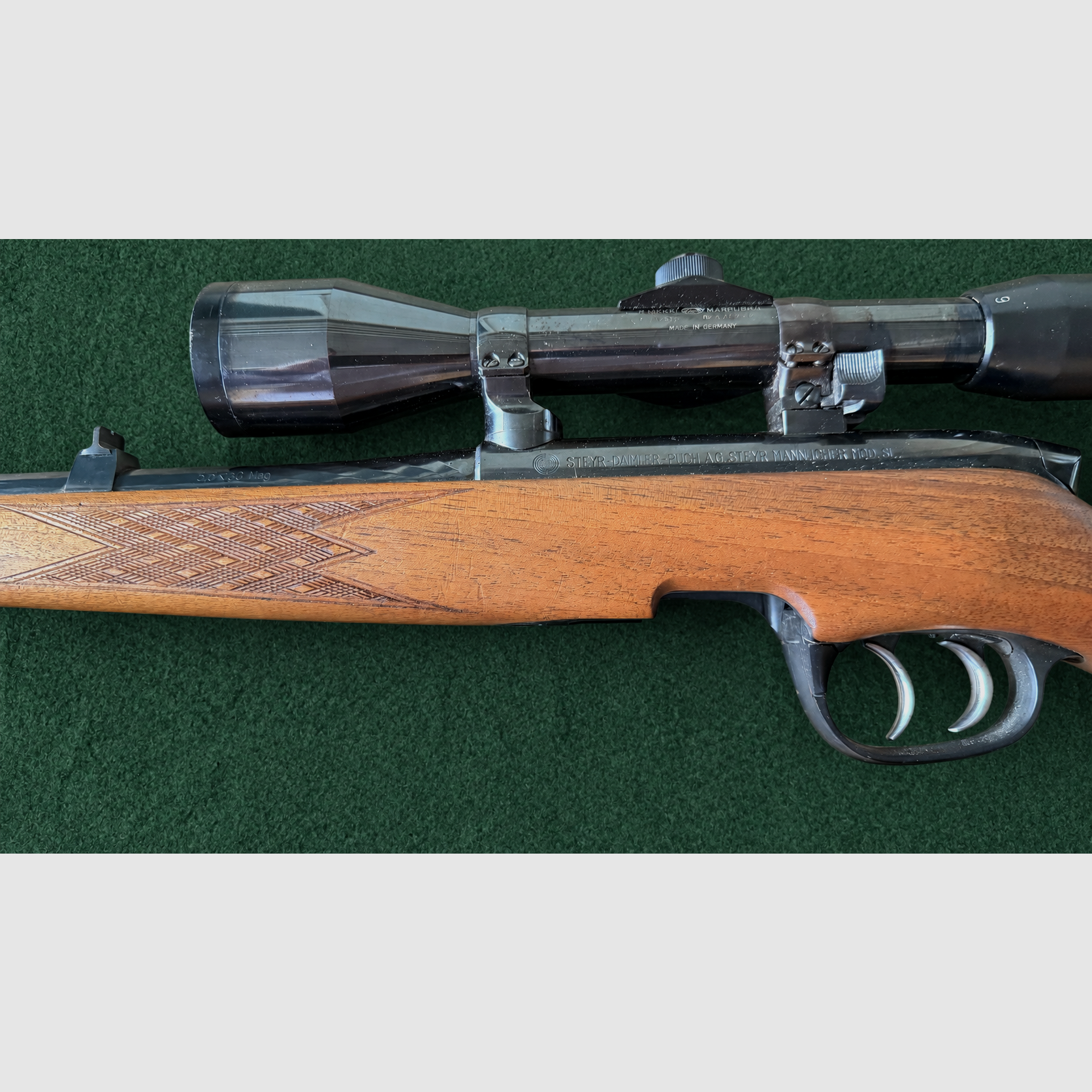 Steyr-Mannlicher Modell SL Stutzen, Kaliber 5,6×50 Mag., mit Nickell-Zielfernrohr, Bild 2 von 10