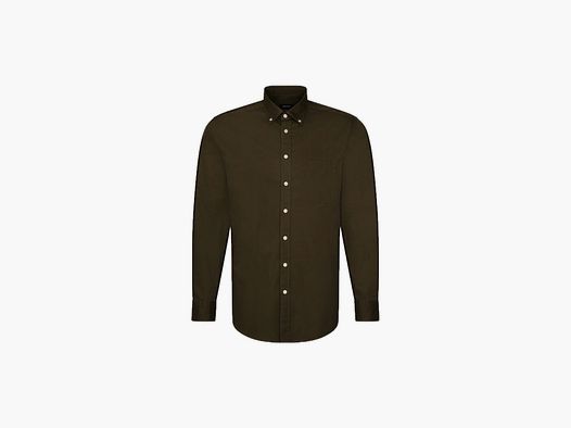 SEIDENSTICKER twill casual shirt in regular with button-down collar