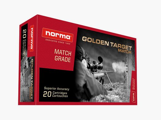 CARTOUCHES NORMA 6,5 Creedmoor 8.4G/130GR GOLDEN TARGET BTE 20