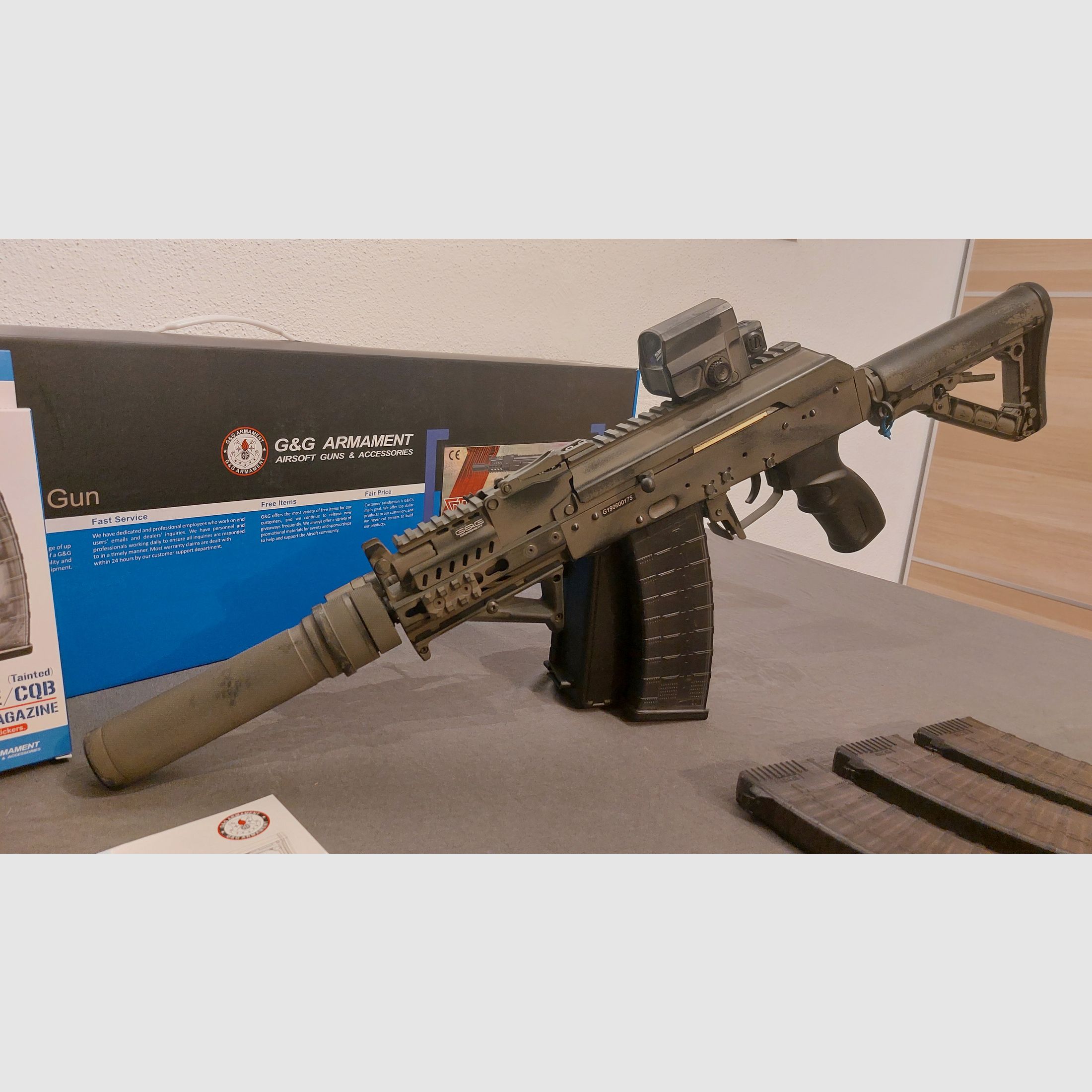 G&G Armament RK74 CQB AEG with E. T. U. including accessories