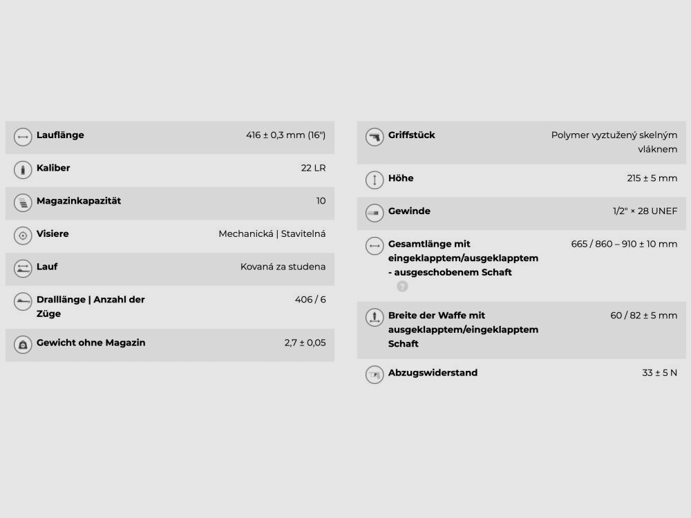 CZ self-loading rifle .22 lfB Scorpion Evo 3 S1 carbine with compensator 1/2×2 .22lr