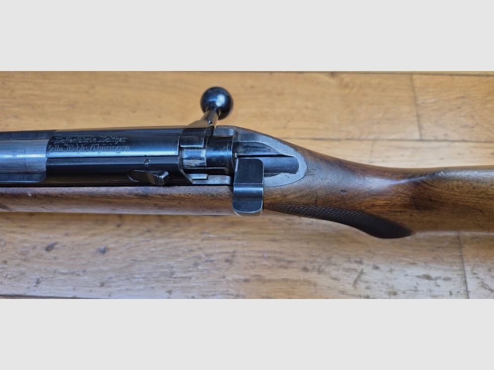 Sehr schöne Trainingsbüchse Walther Sport Modell V – Zeit des Dritten Reichs – Vor-Kriegswaffen 1937/1938 – Wahrscheinlich weniger als 38.000 Exemplare produziert – Holz in TBE++ – Ausgezeichnete Mechanik – Wunderschöner Lauf mit sehr schönen Zügen – TBE++, Bild 19 von 36