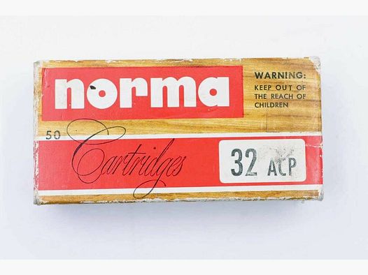 Cartouches de pistolet Norma 7,65mm Browning/.32ACP
