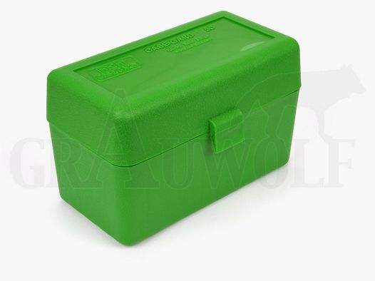 MTM Klappdeckelbox RL-50 grün für 50 Patronen: 6,5x64-458 Mag.