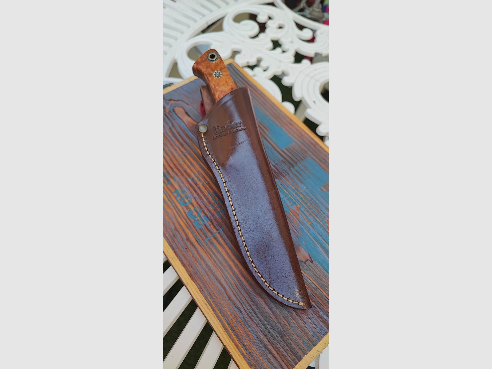 Linder ATS 34 couteau de chasse avec étui Limité #41/444