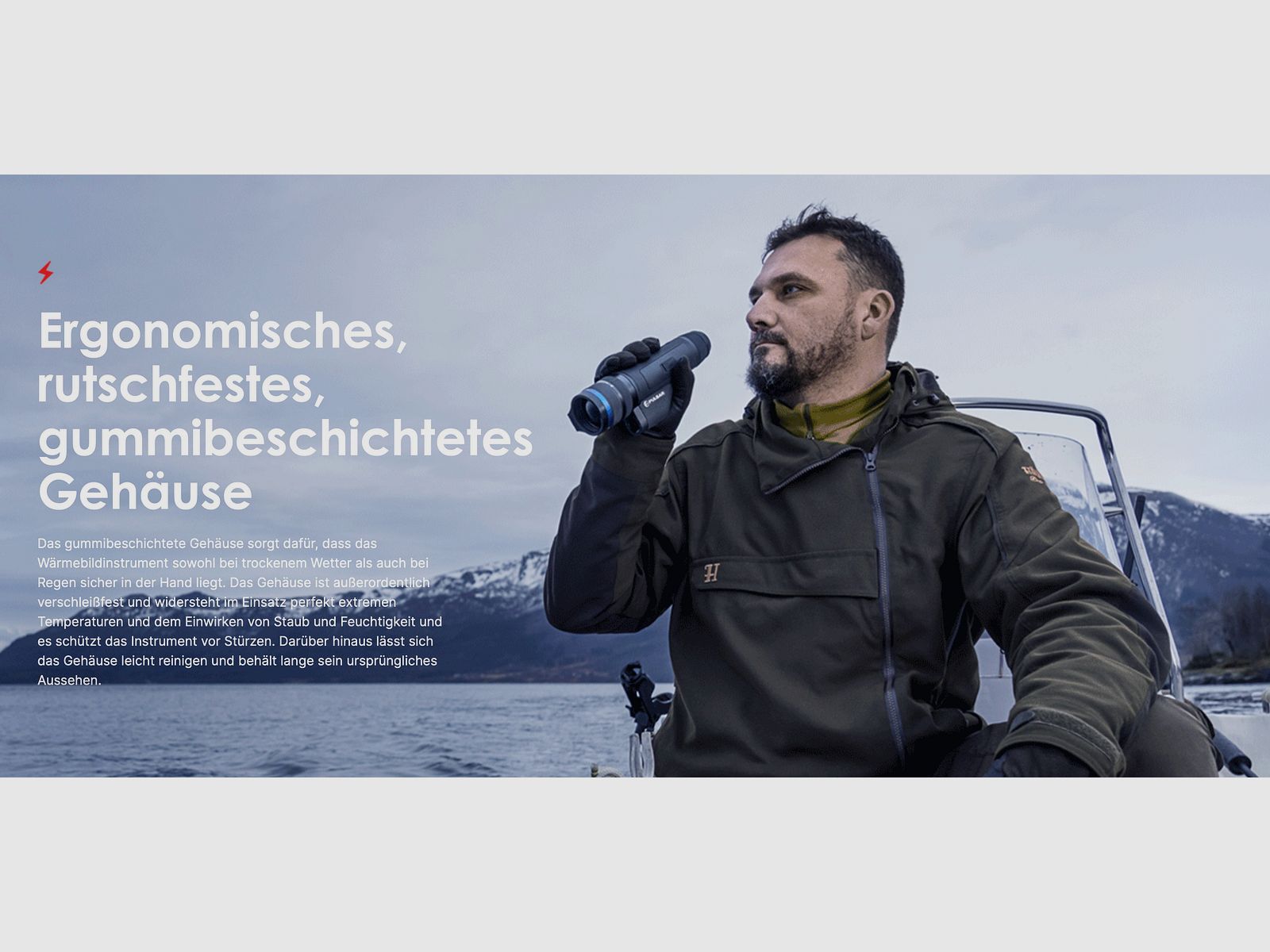 Pulsar Telos XQ35 warmtebeeldhandapparaat 384x288 pix. @ 17 µm NETD <25 mK