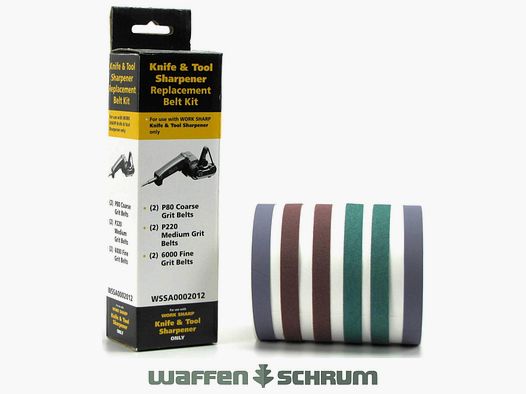 Work Sharp Schleifband Set / 2x Körnung P80/P220/P6000