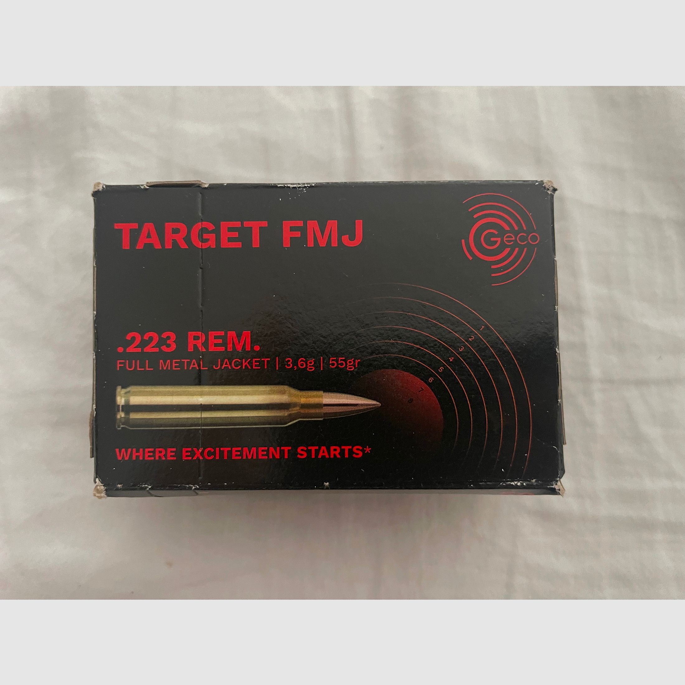 Geco .223 Rem. Vlm Target 3,6g/55grs.. 500 Schuss.NEU.