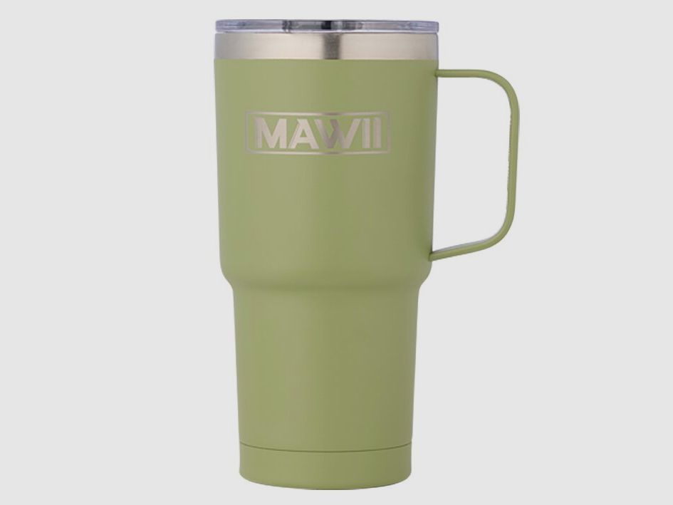 Bicchiere in Acciaio Inossidabile con Manico, 600 ml, Oliva, immagine 1 di 10