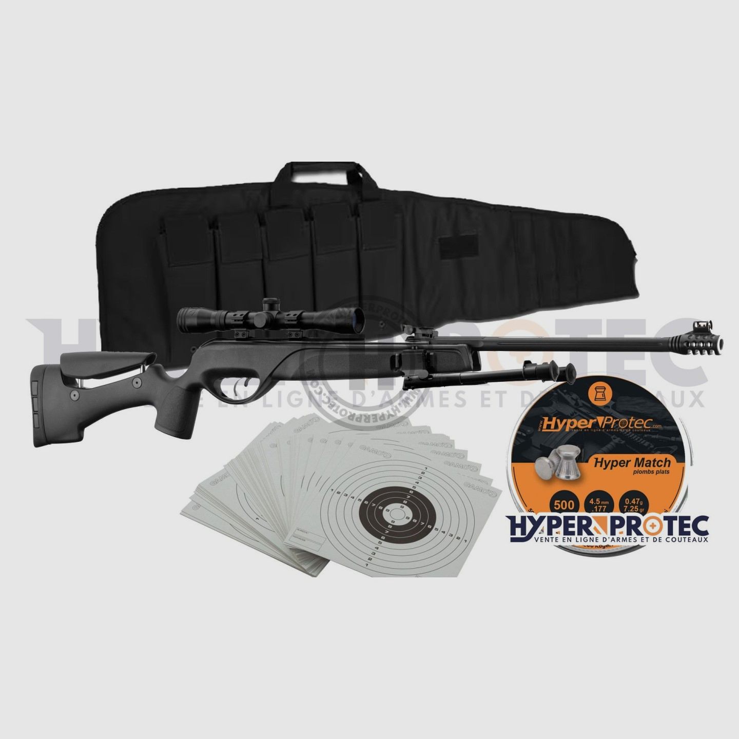 Zestaw Gamo Tactical Storm + dwójnóg + pokrowiec + śrut