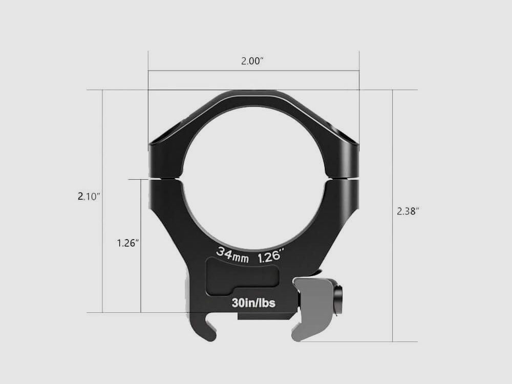 Montageringe ARKEN HALO Titanium 34 mm medium Weaver/picatinny, Bild 3 von 5
