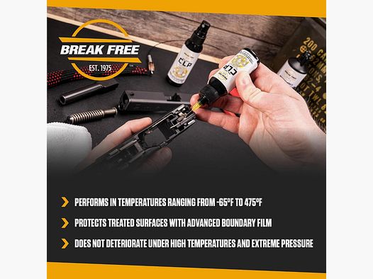 BREAK FREE graisse/nettoyant/huile CLP 4 huile pour armes, flacon de 118 ml