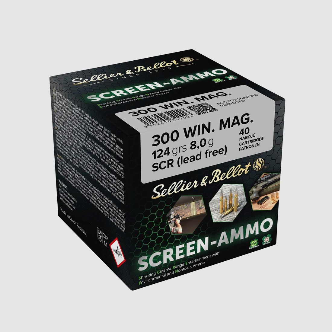 .300 Win. Mag. Screen-Ammo SCR Zink 8,0g/124grs. Sellier & Bellot