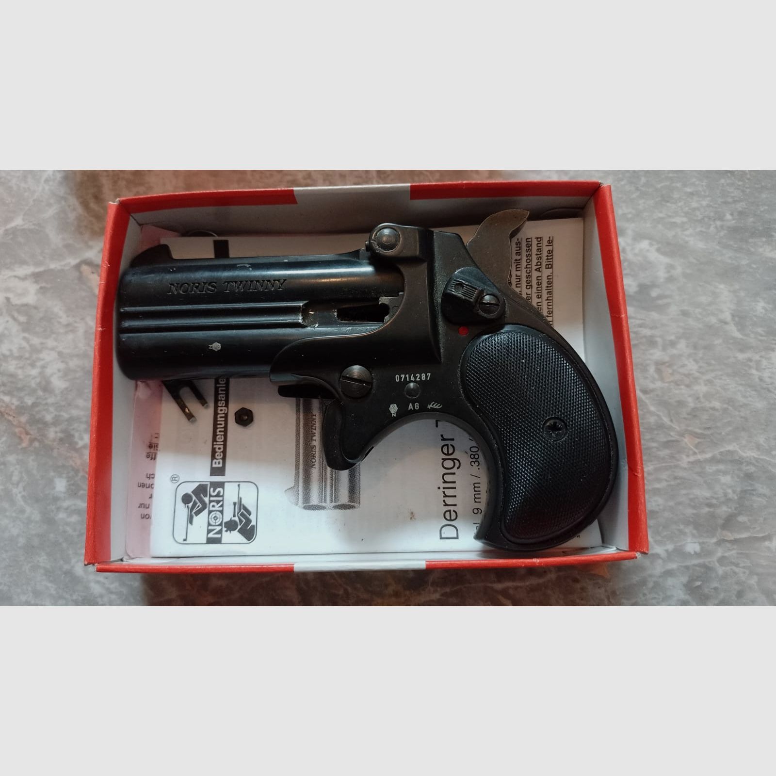 Noris Twinny Derringer Kal. 9mm / .380 - KNALL-GAS-SIGNAL-Defekt