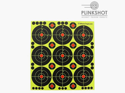 KLEBEND REAKTIVE ZIELSCHEIBEN - 7,6CM 25 BLÄTTER