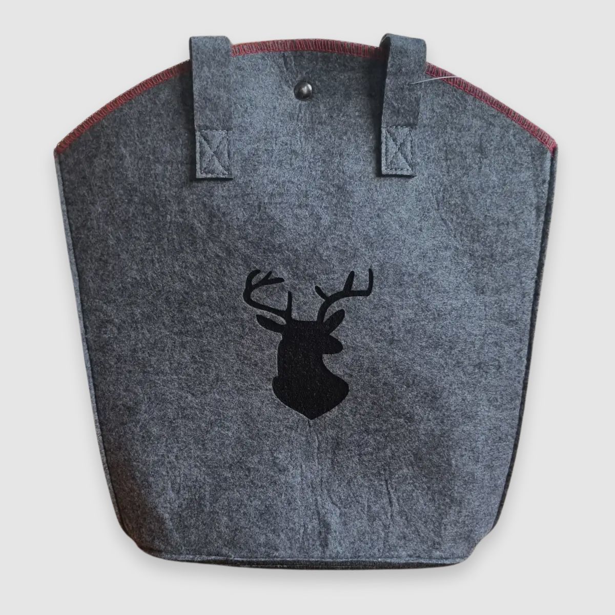 Felt bag with deer head emblem