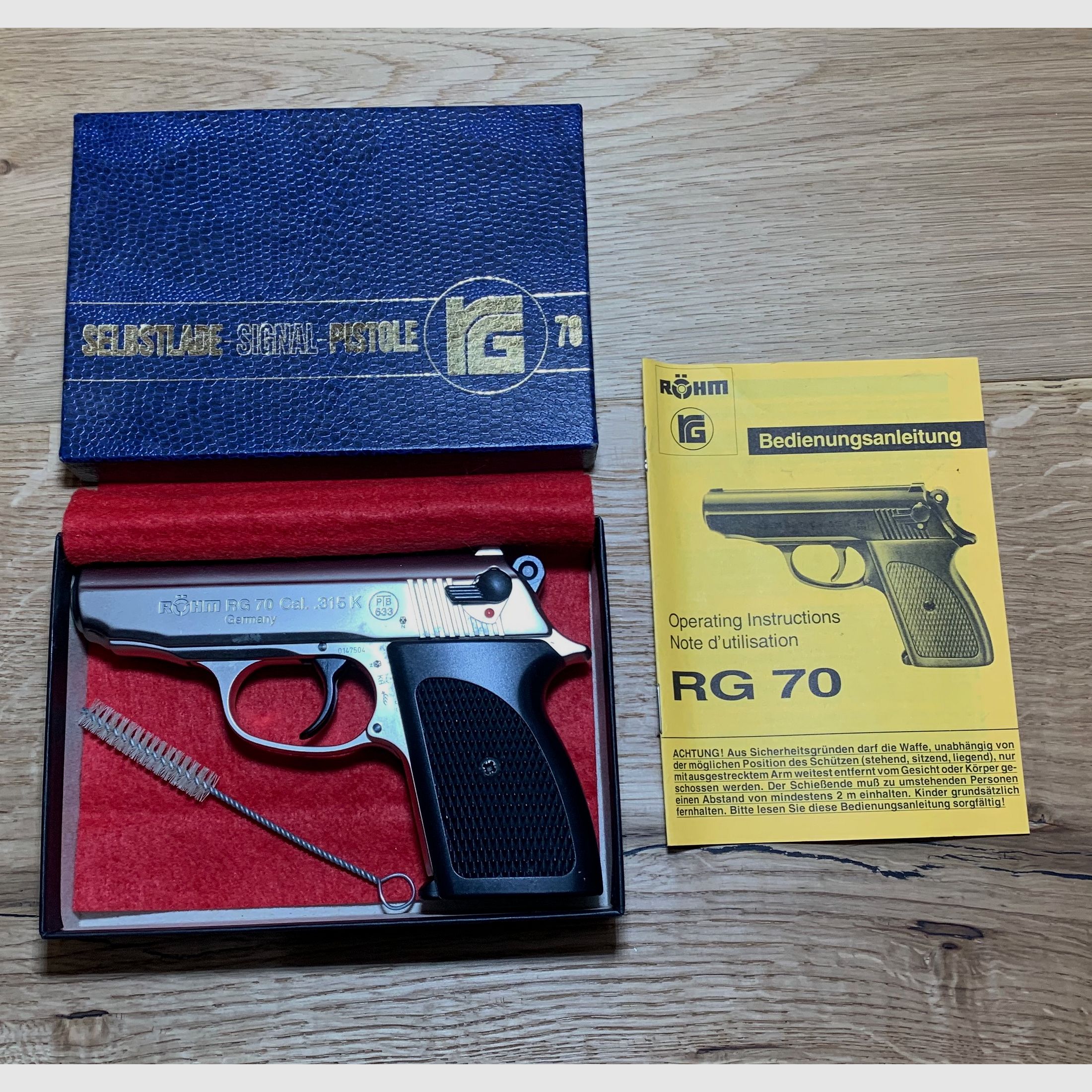 Röhm RG 70 pistola a segnale, nichelata opaca, Cal. .315