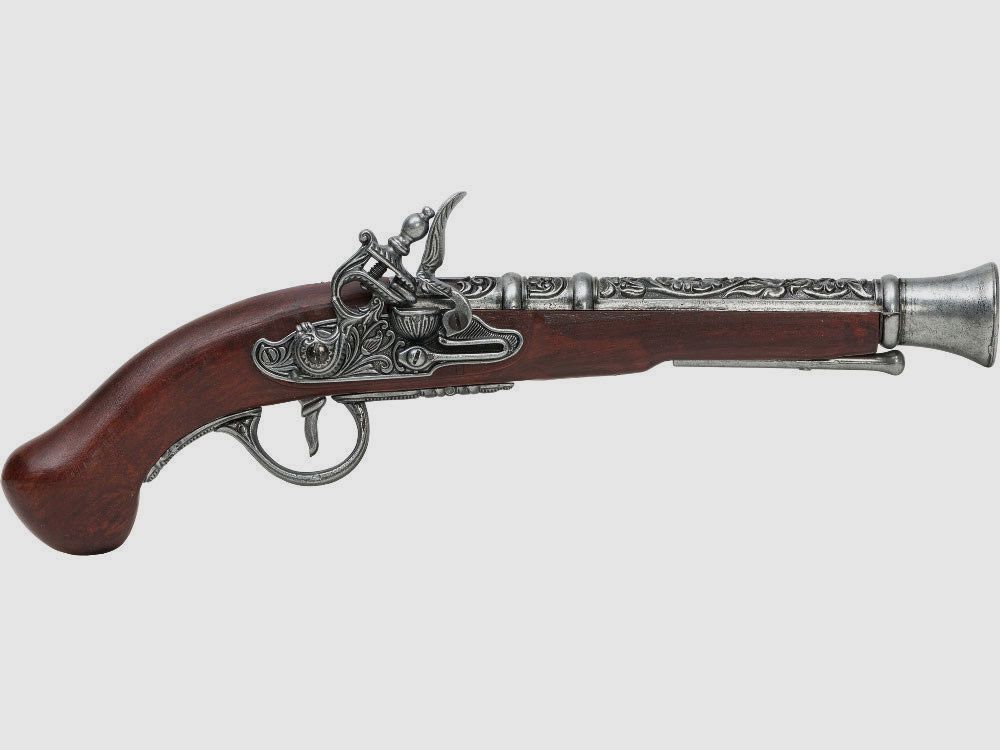 Dekoracyjny pistolet piracki z ruchomymi elementami