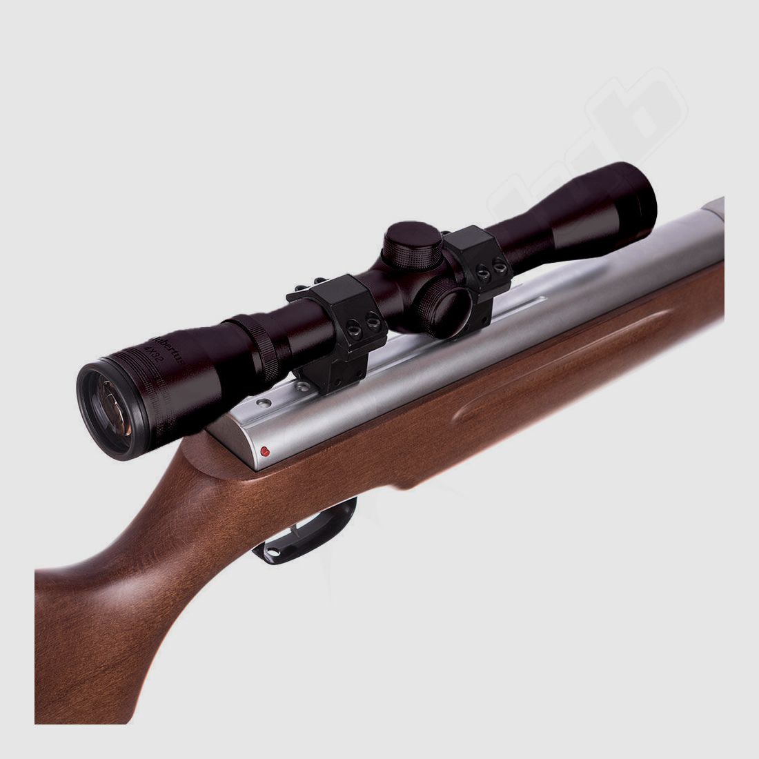 Weihrauch HW 35K Silverwood air rifle cal. 4.5mm pellet trap set