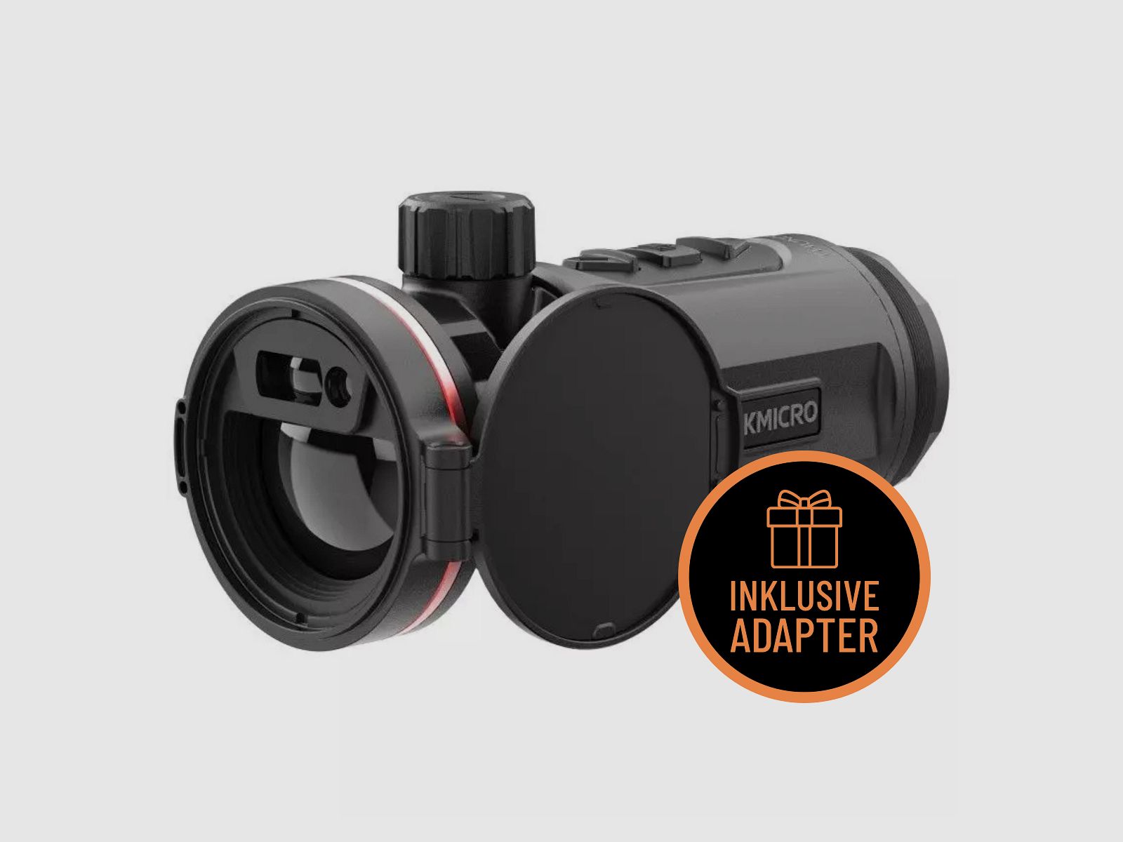 HIKMICRO Clip-On Thunder TQ35CL 3.0 Komplettpaket inkl. Adapter – Adapter: Präzise Jagen Adapter, Klemmhülsengröße: 64 mm