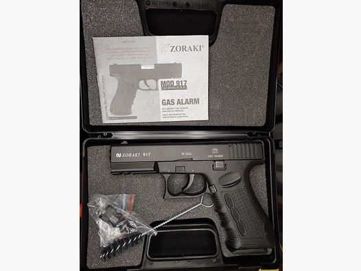 Zoraki 917 pistolet d'alarme 9mm P.A.K. (PTB 1073) comme neuf !