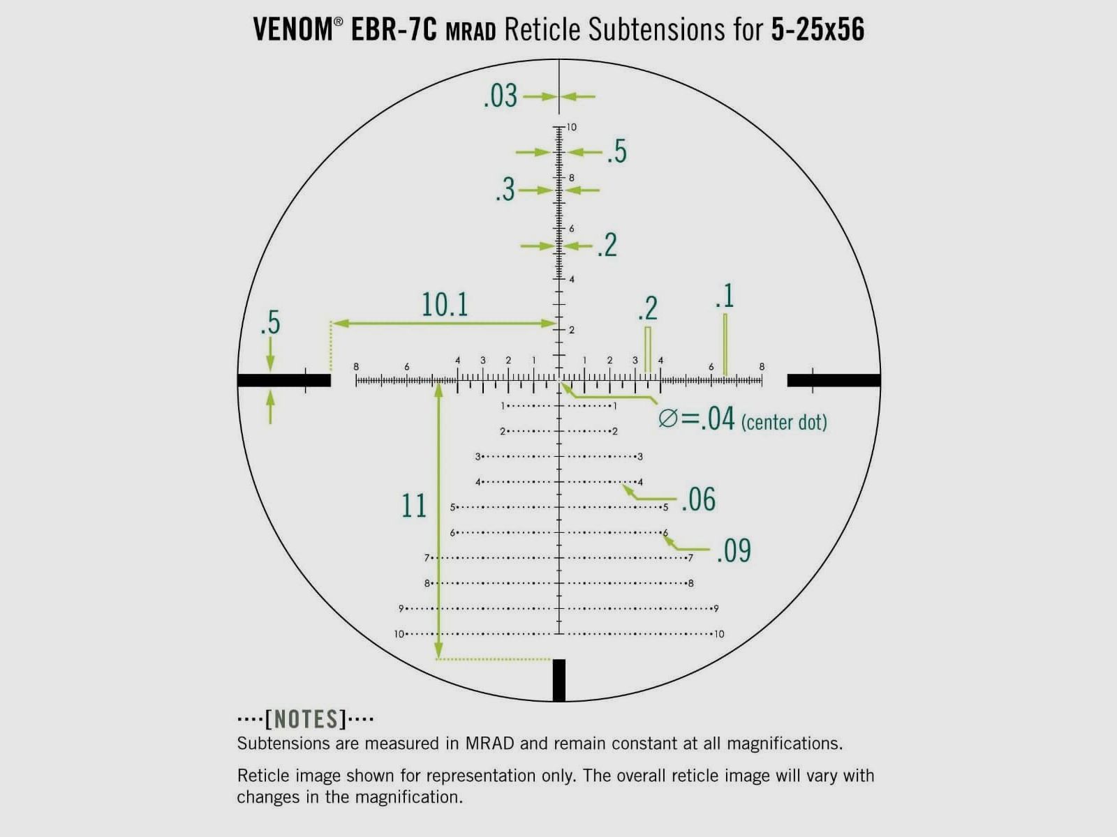 VORTEX VENOM 5-25X56 FFP EBR-7C MRAD OPTIQUE, image 4 sur 5