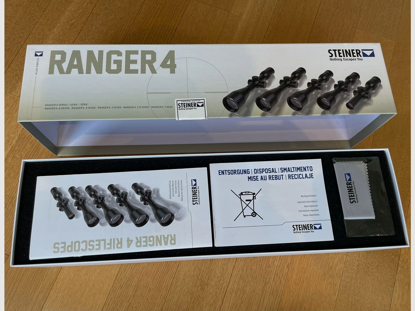 STEINER RANGER 4 mit Schine 3-12x56 wie neu! TOP Fernrohr Zielfernrohr 