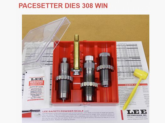 LEE 3-Die-Pacesetter Langwaffen Matrizensatz-SET Full-Length .308 Win. 308 Winchester #90507 7,62x51