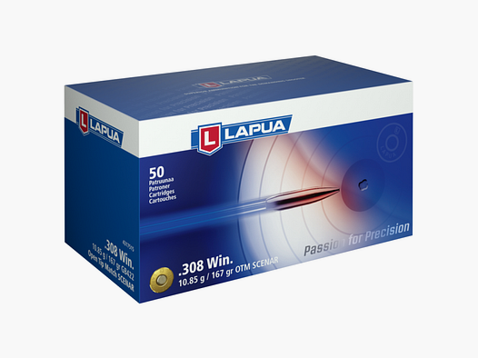 308 Lapua Kugelpatrone Scenar 167gr VE50
