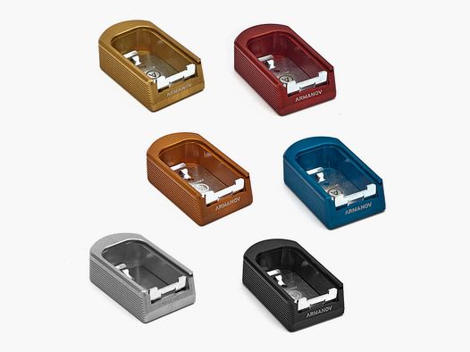 Armanov MPSIG2 magazynek Pad +2 rnd Elegance do Sig Sauer P226, X-Five, LDC, Kolor: Srebrny