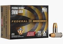 Federal Hydra-Shok JHP 8,7g/135grs à20 9mmLuger