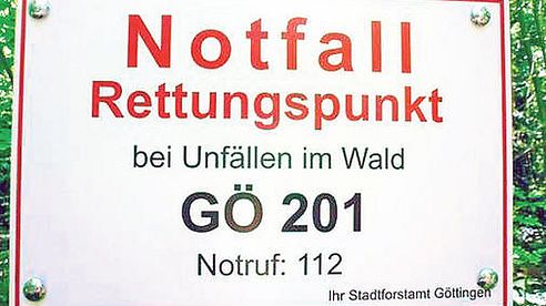 Erste Hilfe im Wald - Rettungspunkte