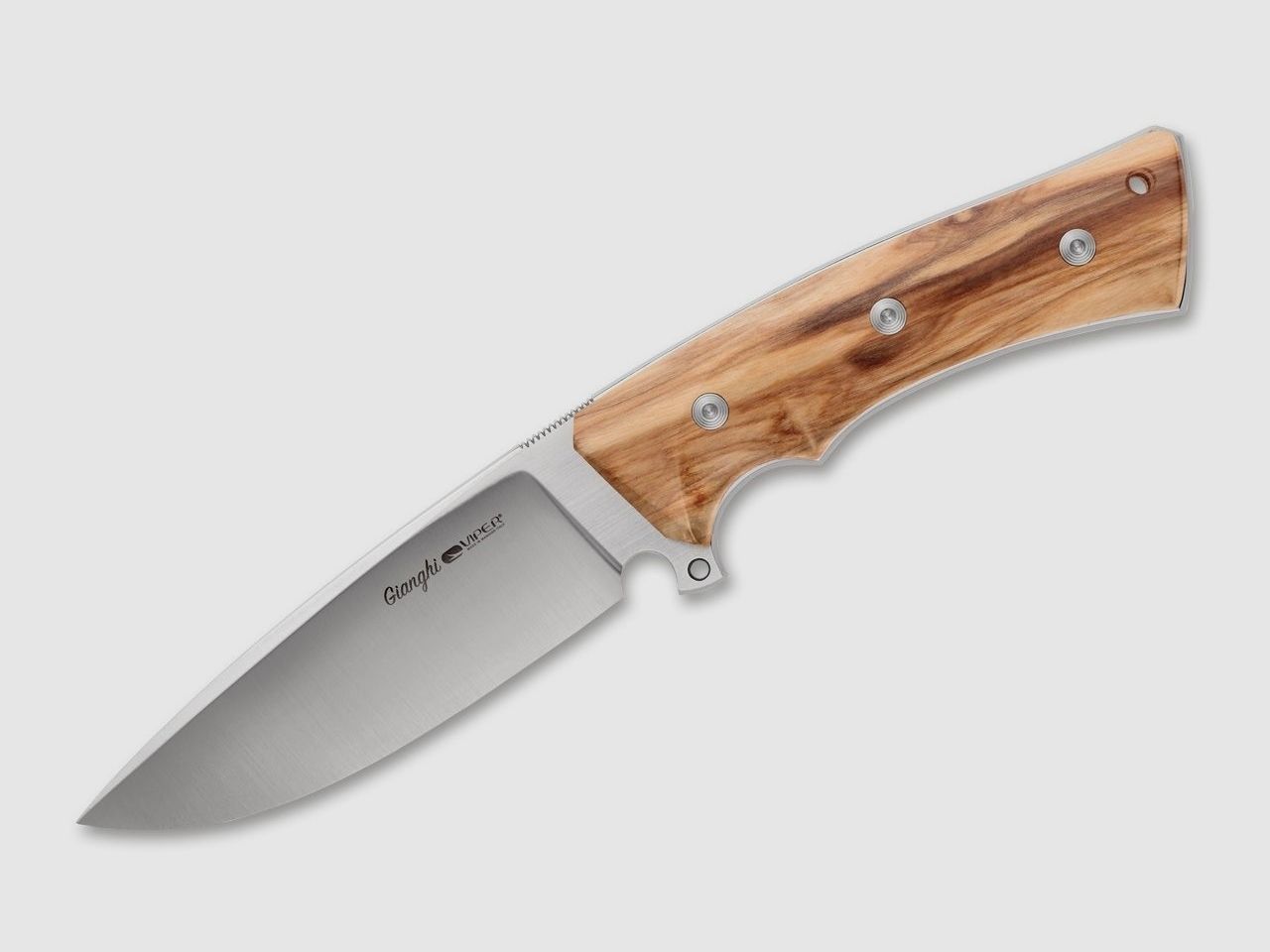 Gianghi Olive Messer mit hochwertiger Lederscheide