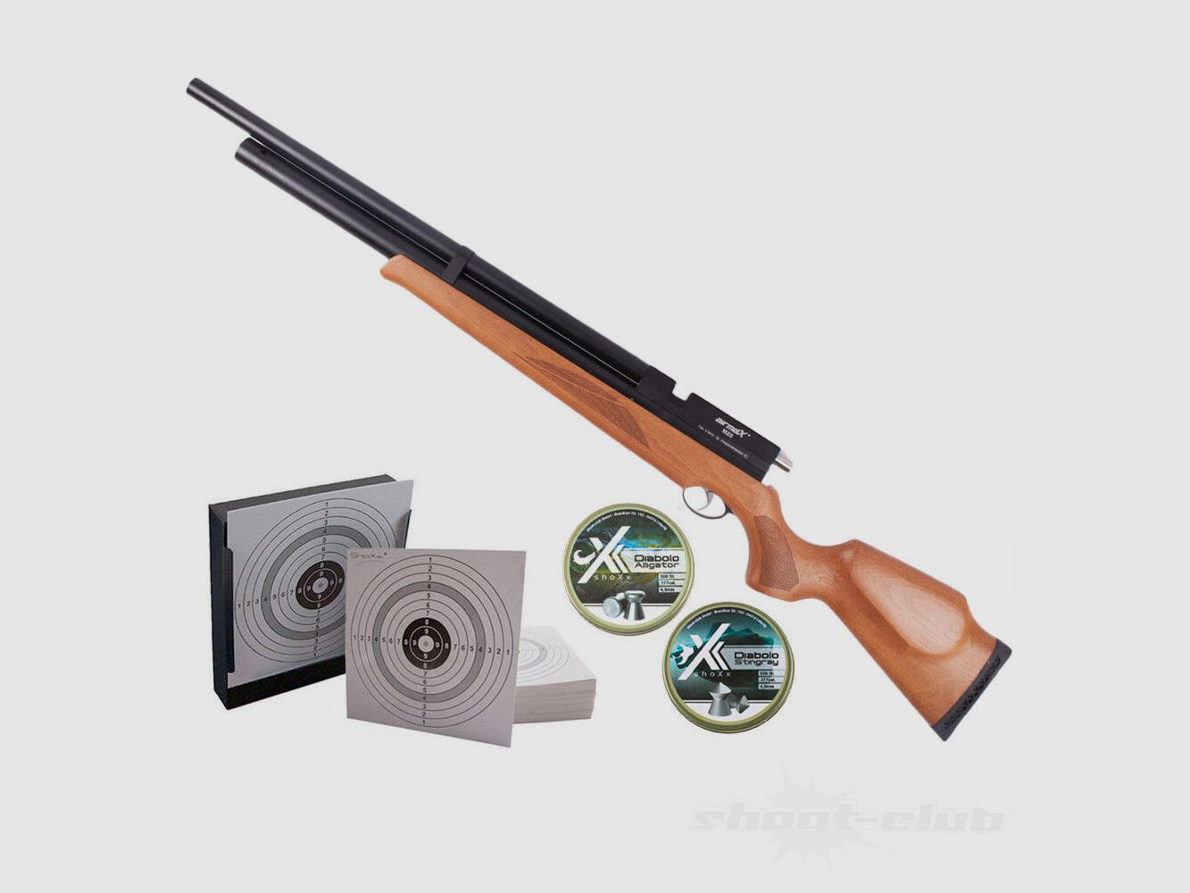 Airmax M22 PCP Gewehr 4,5mm Diabolos Kugelfang-Set
