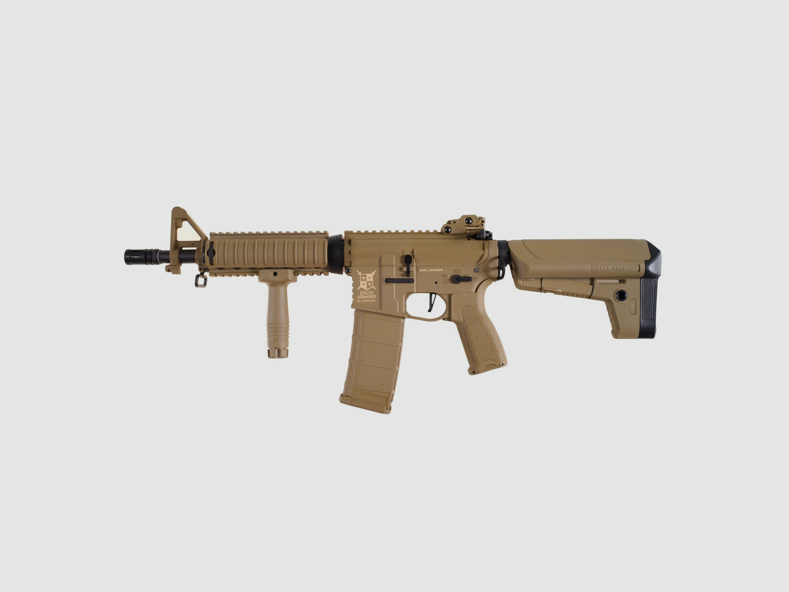 AR15 CQB-R CHARLIE TAN S-AEG Softair Rifle Free from 18 Years | Delta Armory