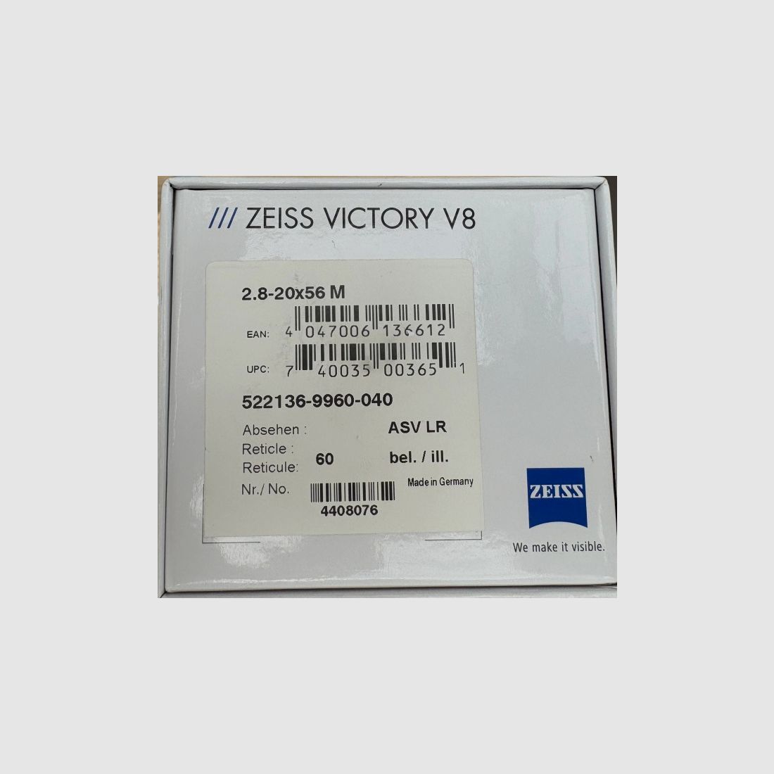 Zeiss V8 2,8-20x56 M ASV LR