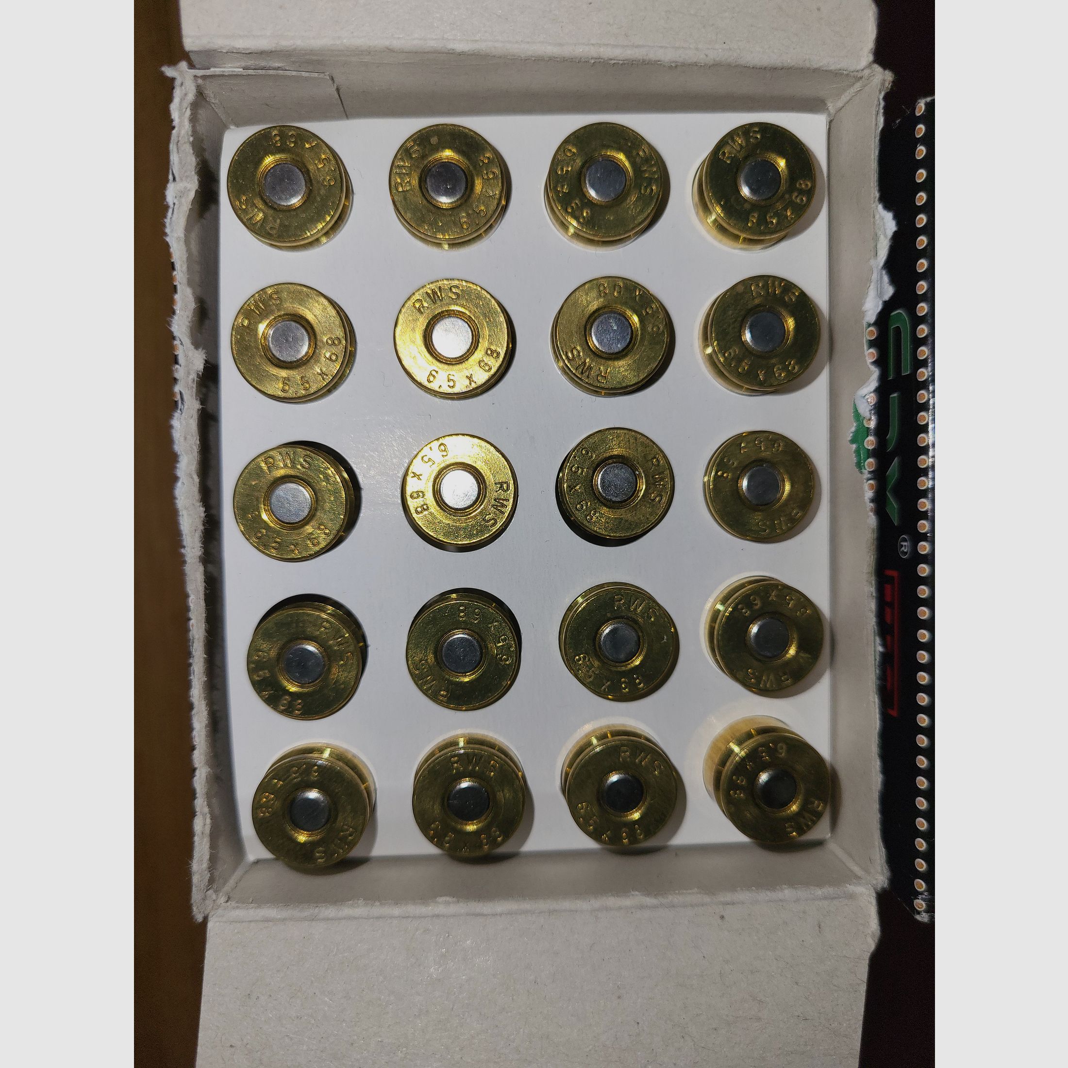 45 disparos 6,5x68 KJG-SR SAX/RWS sin plomo