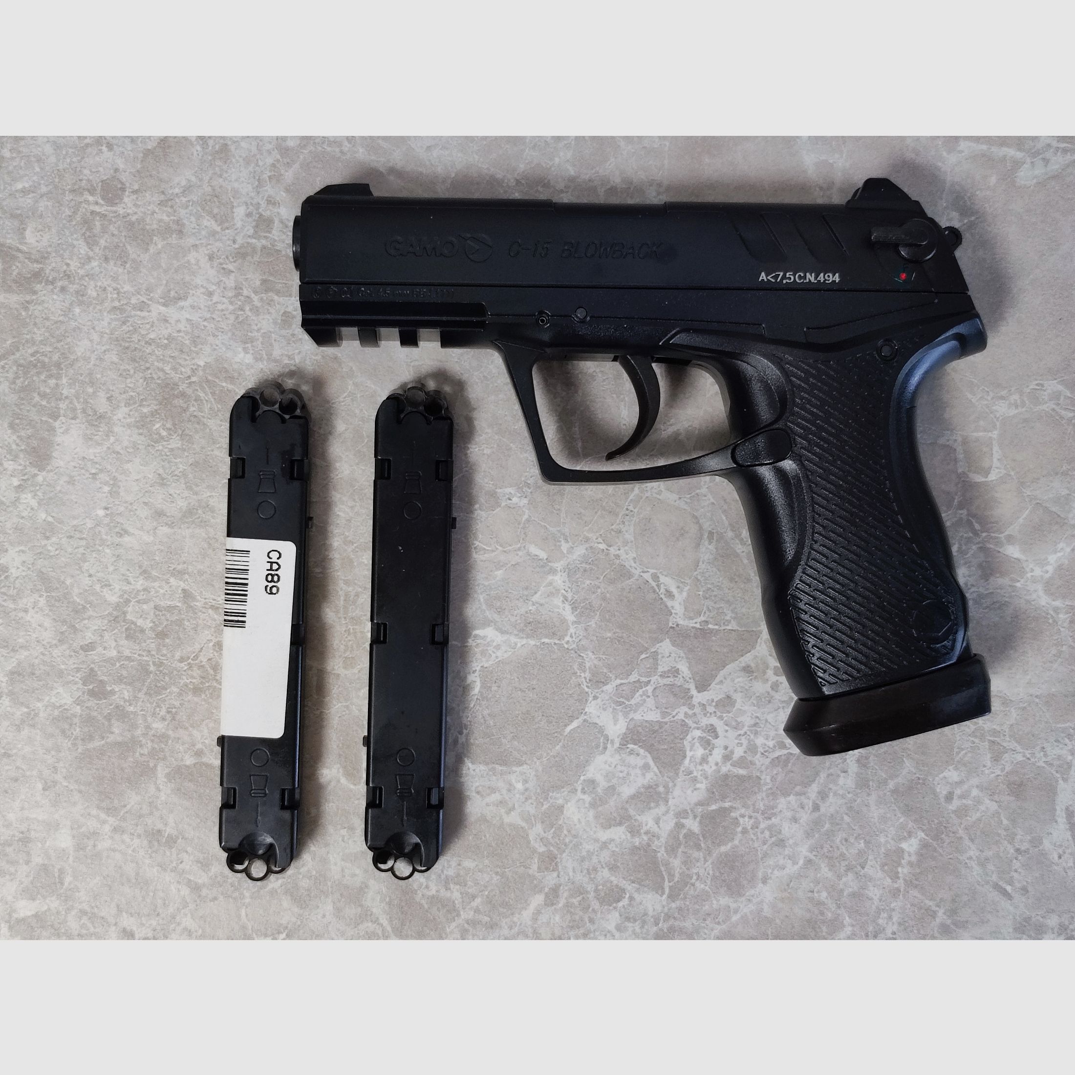 NEU Gamo C-15 Blowback CAL 4,5 schwarz CO2 Gas Pistole