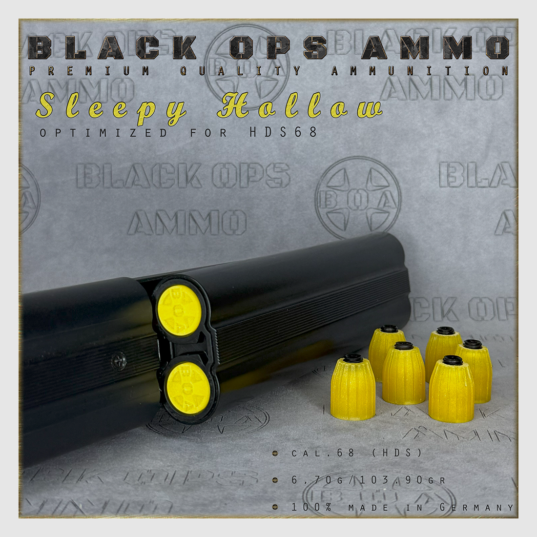 8x Sleepy Hollow BLACK OPS AMMO Umarex TS HDS 68 s cal.68 Munition HDS68 TS68, Bild 1 von 3