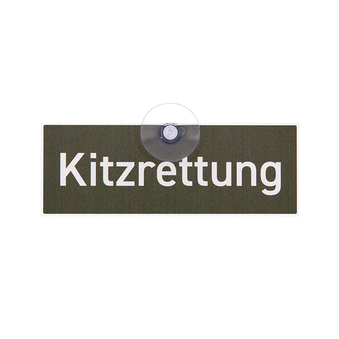 Car sign with suction cup "Fawn Rescue" I