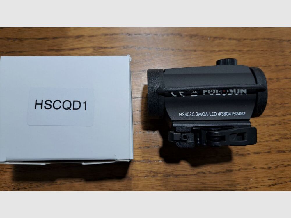 HOLOSUN Holosun HS403C Rotpunkt Visier,2MOA Punktabsehen, Solarzelle,Schnellspannmontage für Pica-Schiene