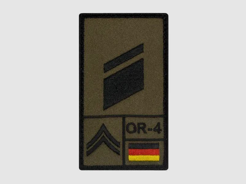 Café Viereck Rank Patch Stabskorporal
